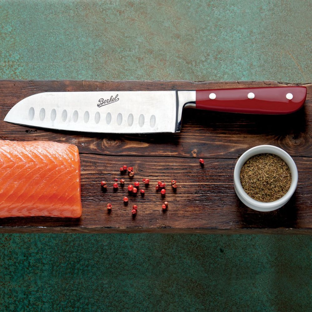 Classic Line glossy red - Santoku knife 18cm