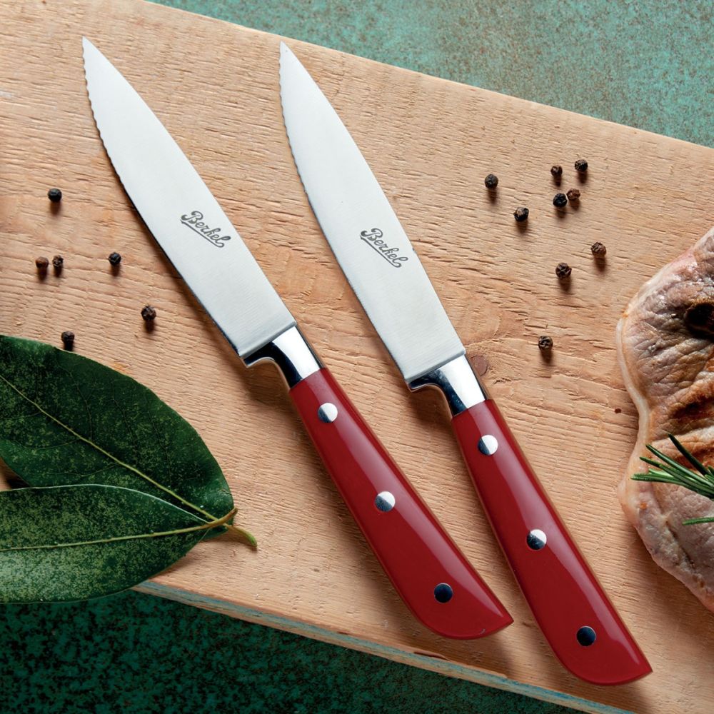 Classic Line glossy red - Steak Set 2 pcs